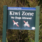 Kiwi zone sign