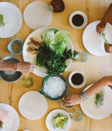 Avocado and Cashew Rice Paper Rolls