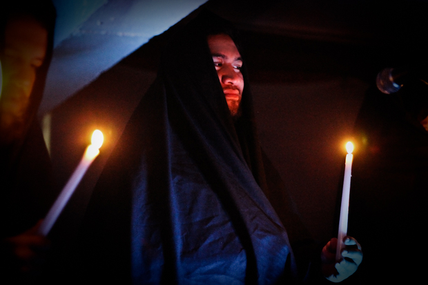 B.Haru by candle light from @Peace live at the Montecristo Room. Photo by Milana Radojcic.