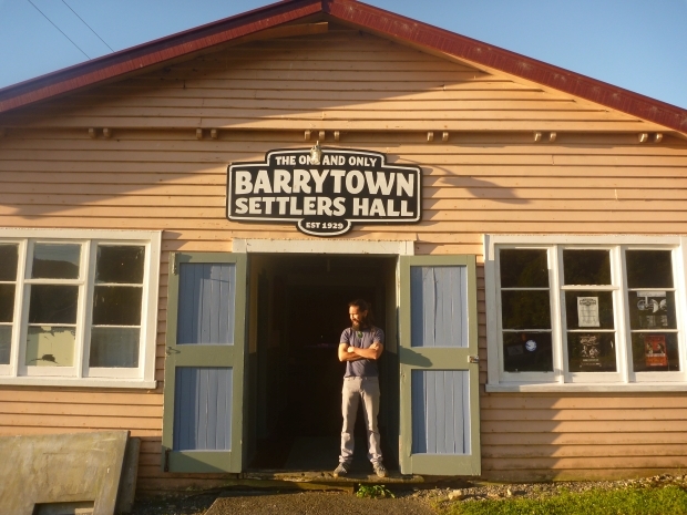 Tech coordinator Leon Dalziel outside The Barrytown Hall as doors open by Anthonie Tonnon