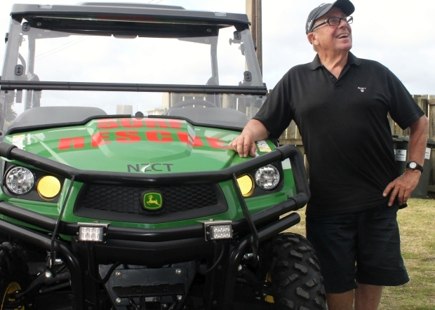 Port Waikato Malcolm Beattie and brand new rescue buggy