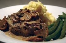 Steak and mushrooms P