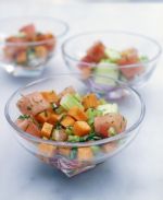 Crisp Vegetable Salad with Watermelon Lime and Peppermint